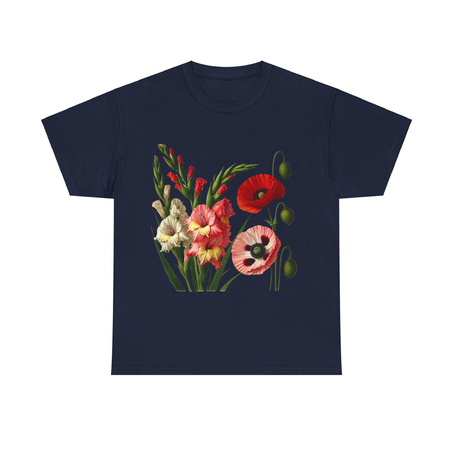 August Flowers - Birth Month - T-Shirt