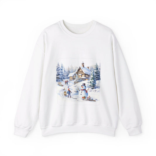 Snowman In Village 2 - Sweatshirt