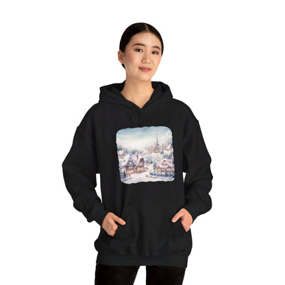 Snowy Christmas Village - Hooded Sweatshirt