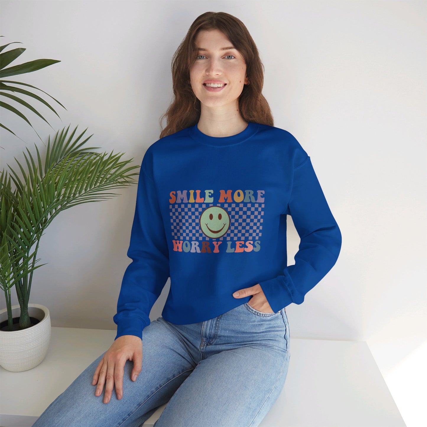 Smile More, Worry Less Sweatshirt