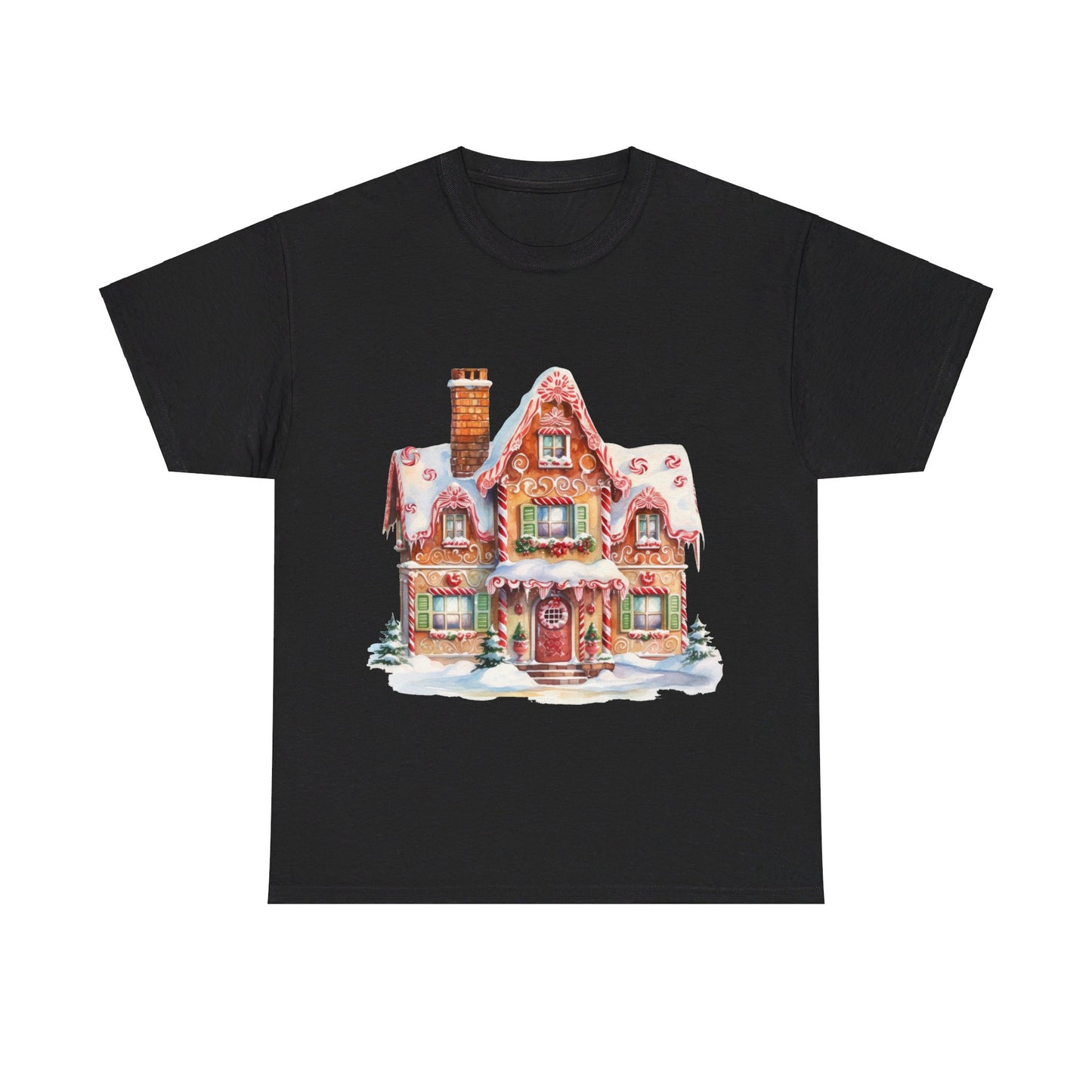 Christmas Snowy Village-14-T-Shirt