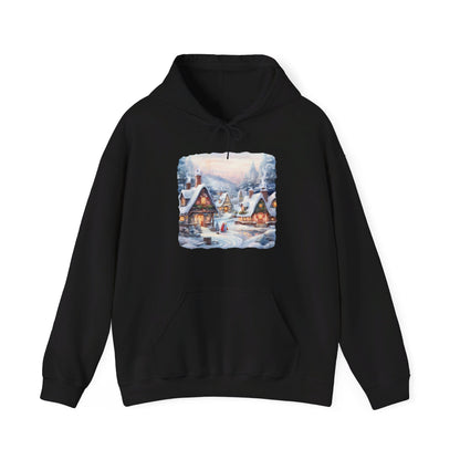 Snowy Christmas Village 6 - Hooded Sweatshirt