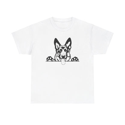 German Shepherd, Peeking with Charm - T-Shirt