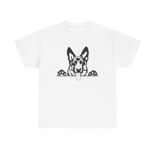 German Shepherd, Peeking with Charm - T-Shirt