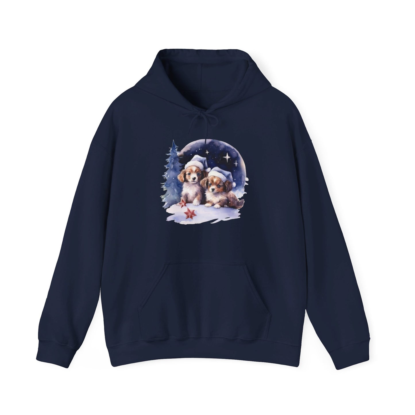 Snowy Christmas Dogs - Hooded Sweatshirt