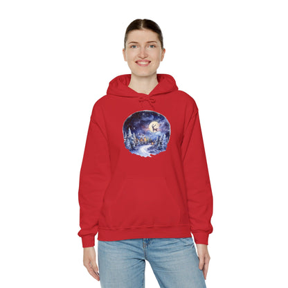 Winter Snowy Night - Hooded Sweatshirt