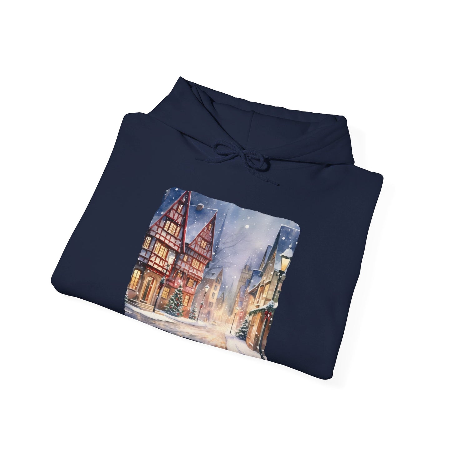 Snowy Christmas Village 13 - Hooded Sweatshirt