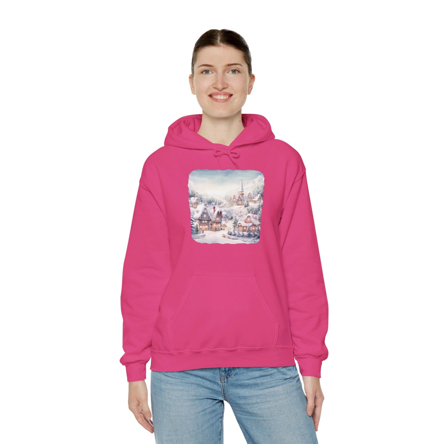 Snowy Christmas Village - Hooded Sweatshirt