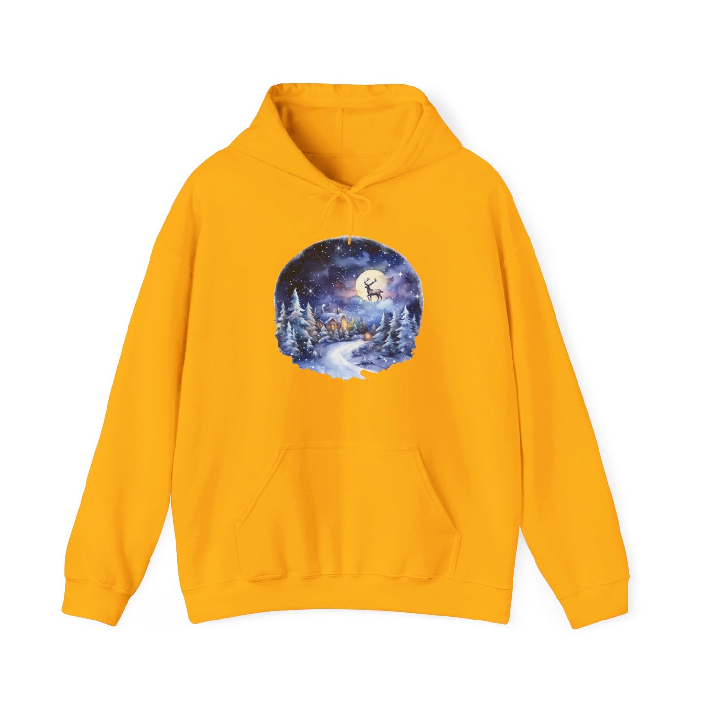 Winter Snowy Night - Hooded Sweatshirt