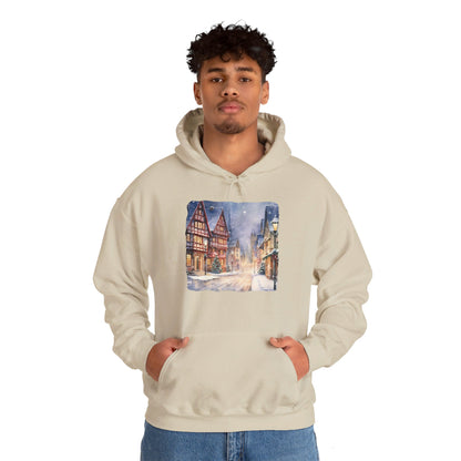 Snowy Christmas Village 13 - Hooded Sweatshirt