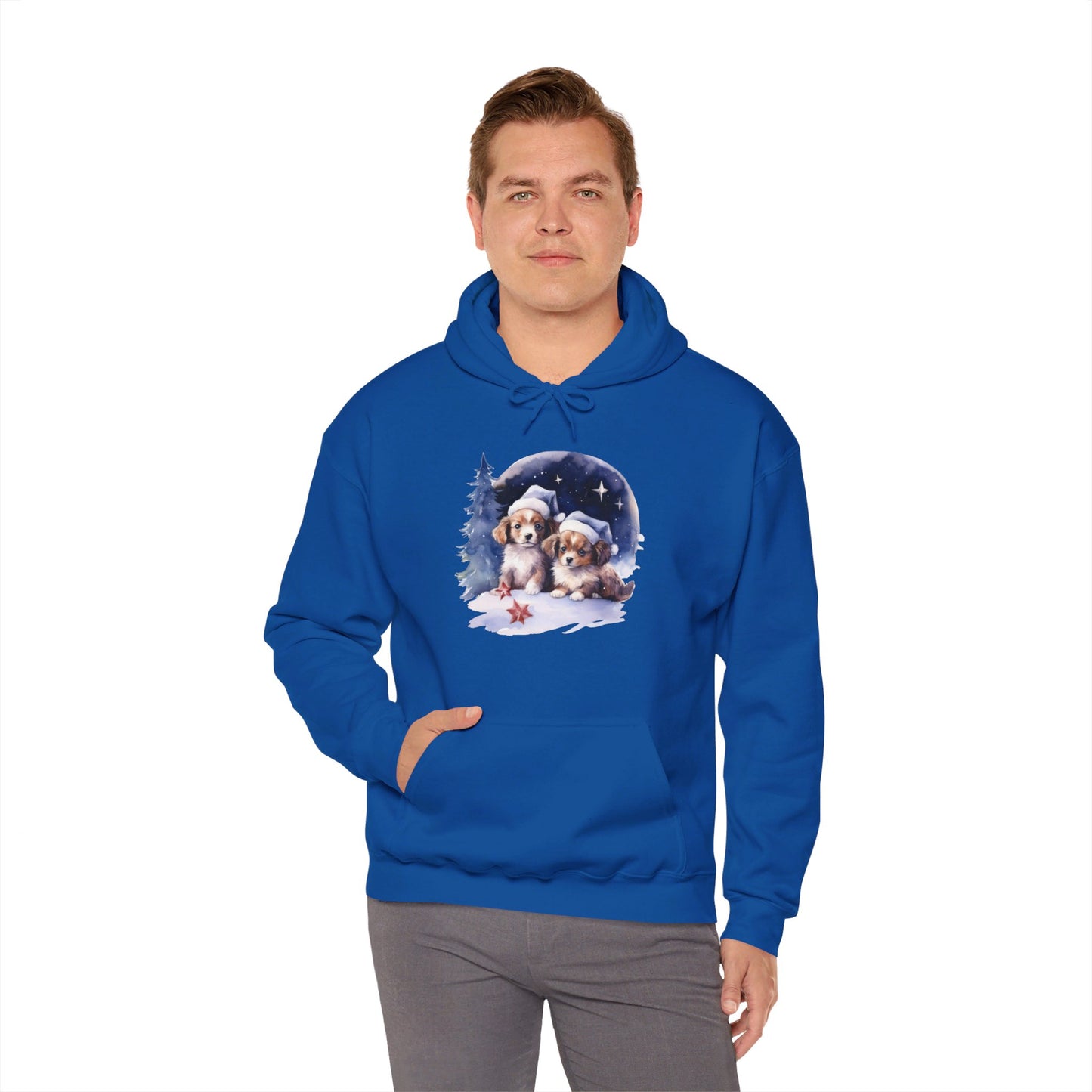 Snowy Christmas Dogs - Hooded Sweatshirt