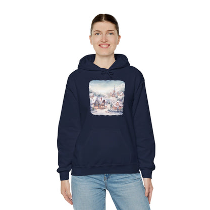 Snowy Christmas Village - Hooded Sweatshirt