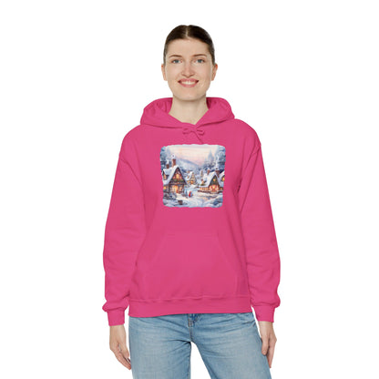 Snowy Christmas Village 6 - Hooded Sweatshirt