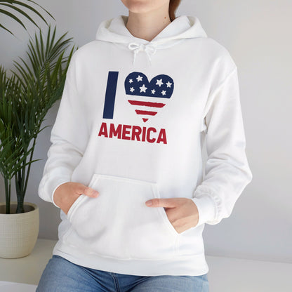 Heartfelt Love for the America - Hooded Sweatshirt