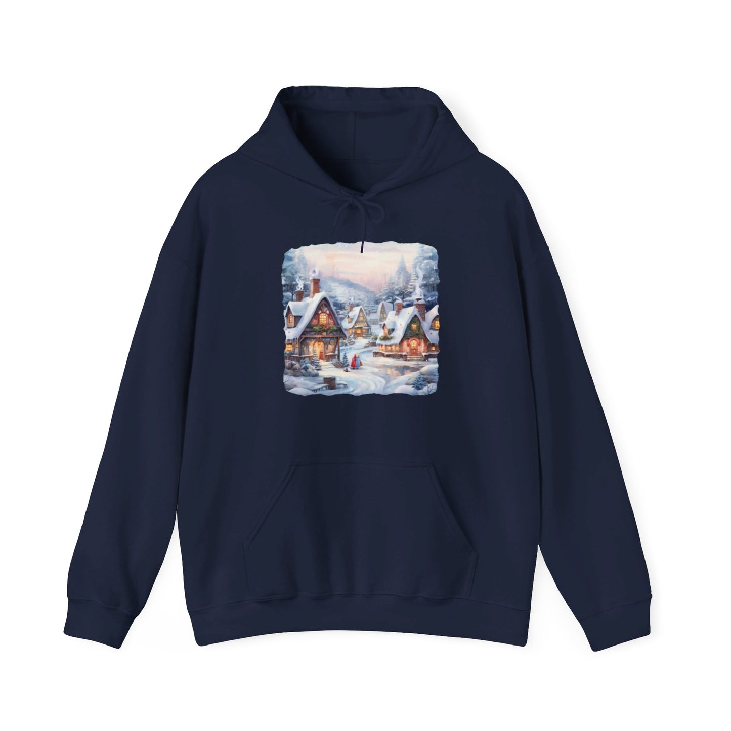 Snowy Christmas Village 6 - Hooded Sweatshirt