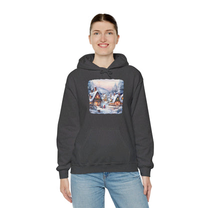 Snowy Christmas Village 6 - Hooded Sweatshirt