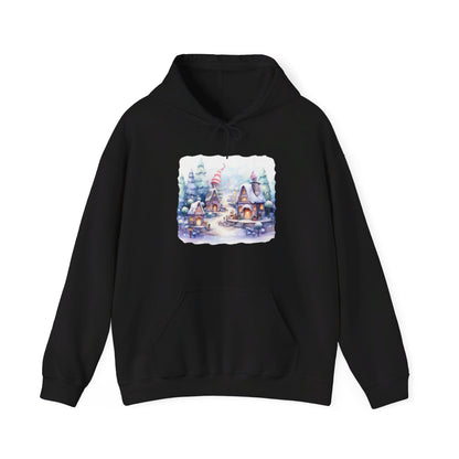 Snowy Christmas Village 4 - Hooded Sweatshirt