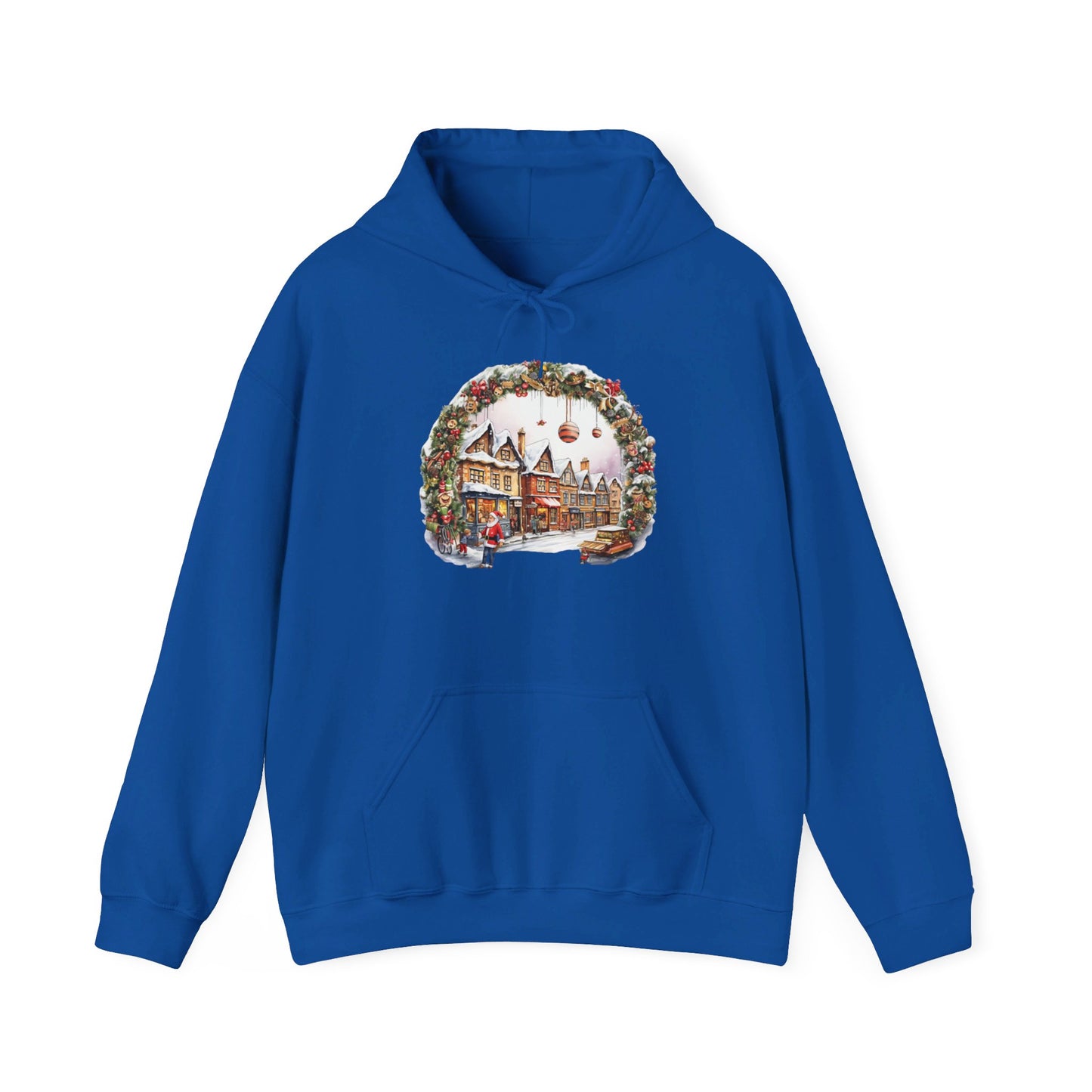 Enchanting Christmas Village Scene - Hooded Sweatshirt