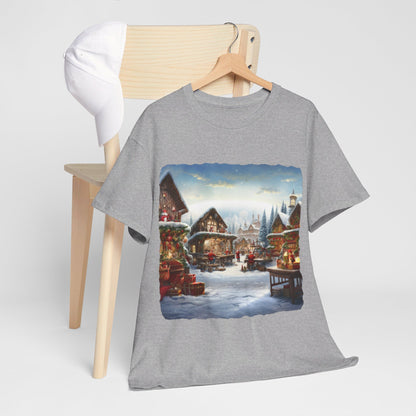 Snowy Christmas Village North Pole-T-Shirt