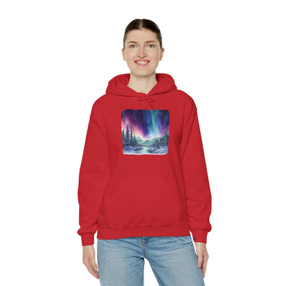 Northern Lights Watercolor - Hooded Sweatshirt