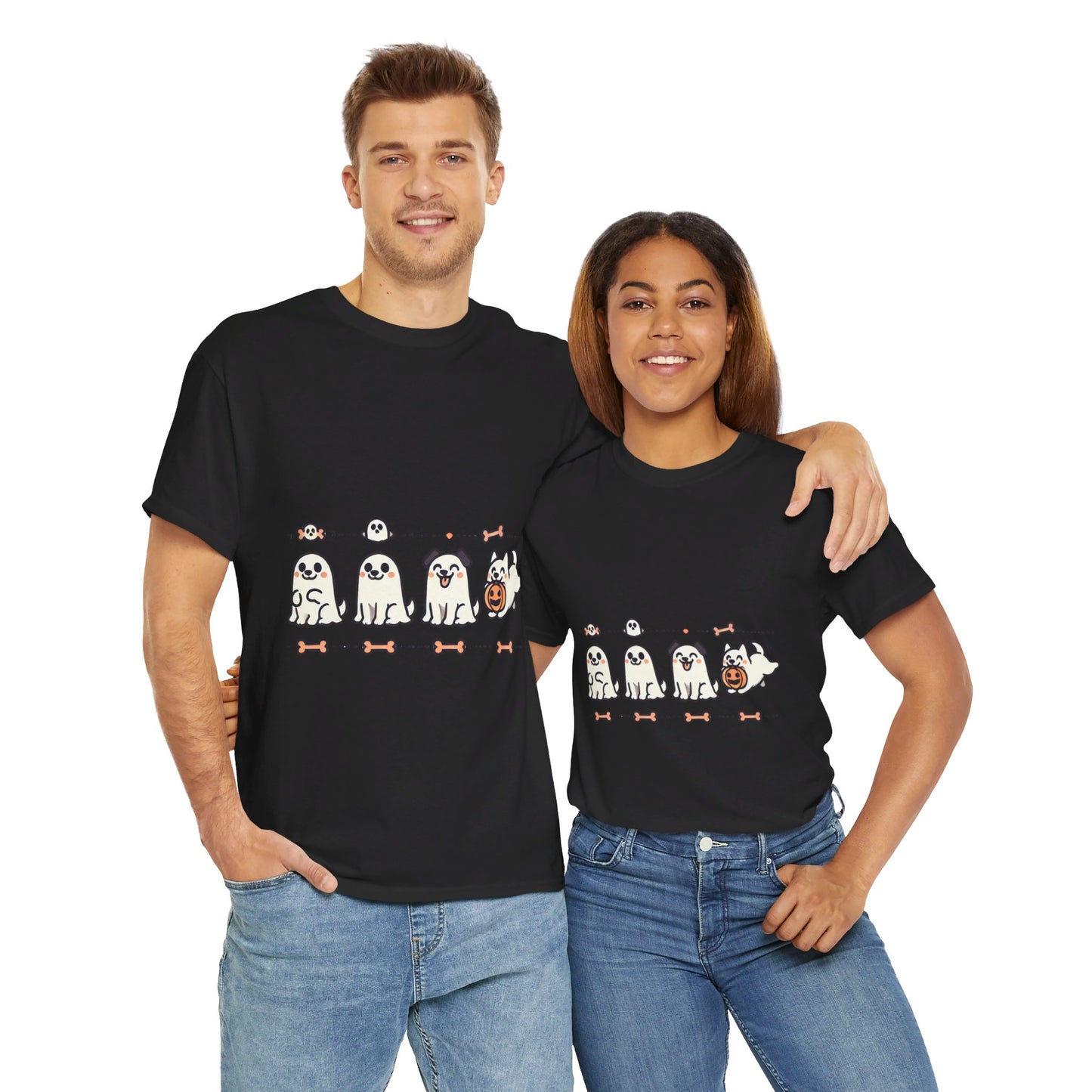 4 Friendly dog ghosts - T-Shirt