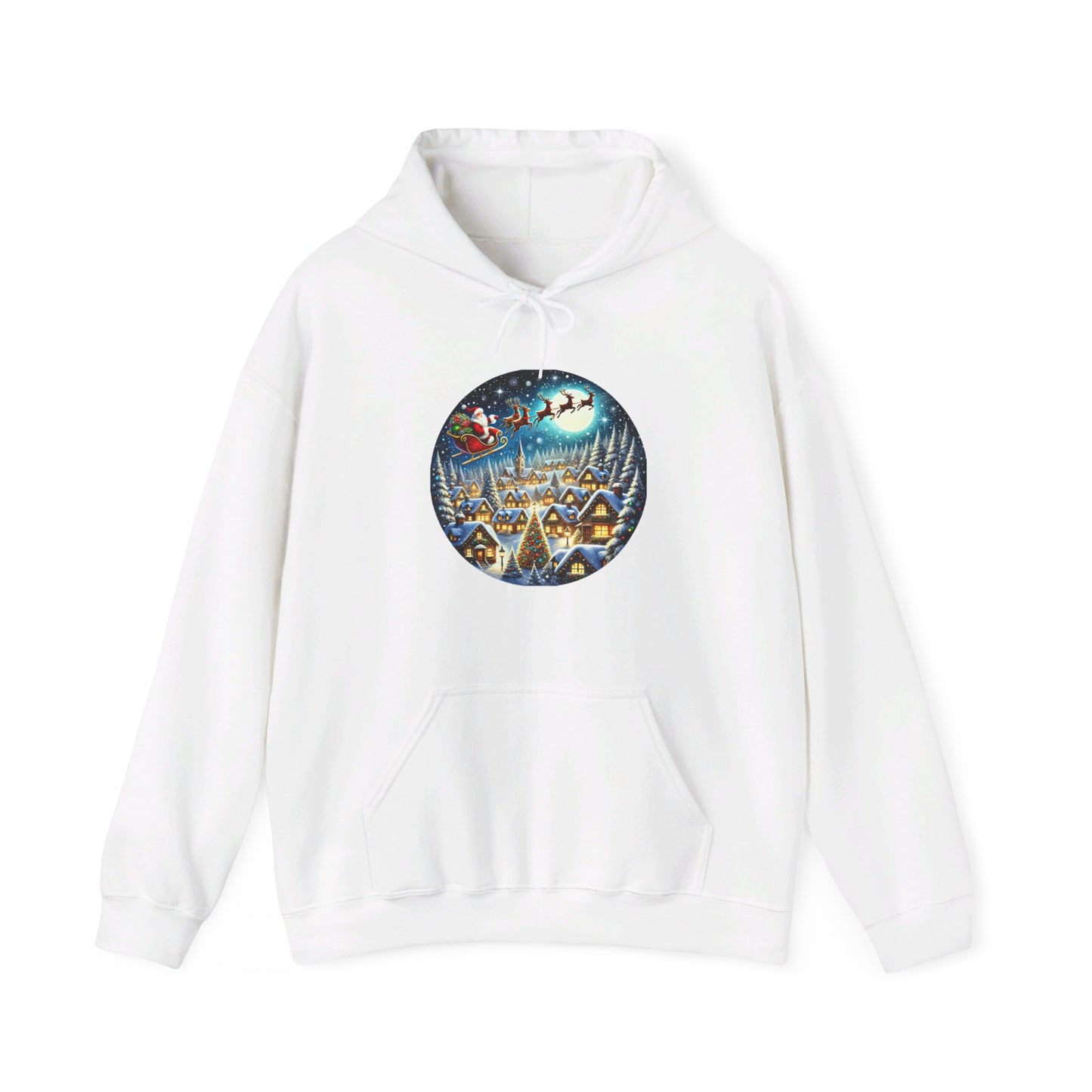 Santa's Snowy Flight - Hooded Sweatshirt