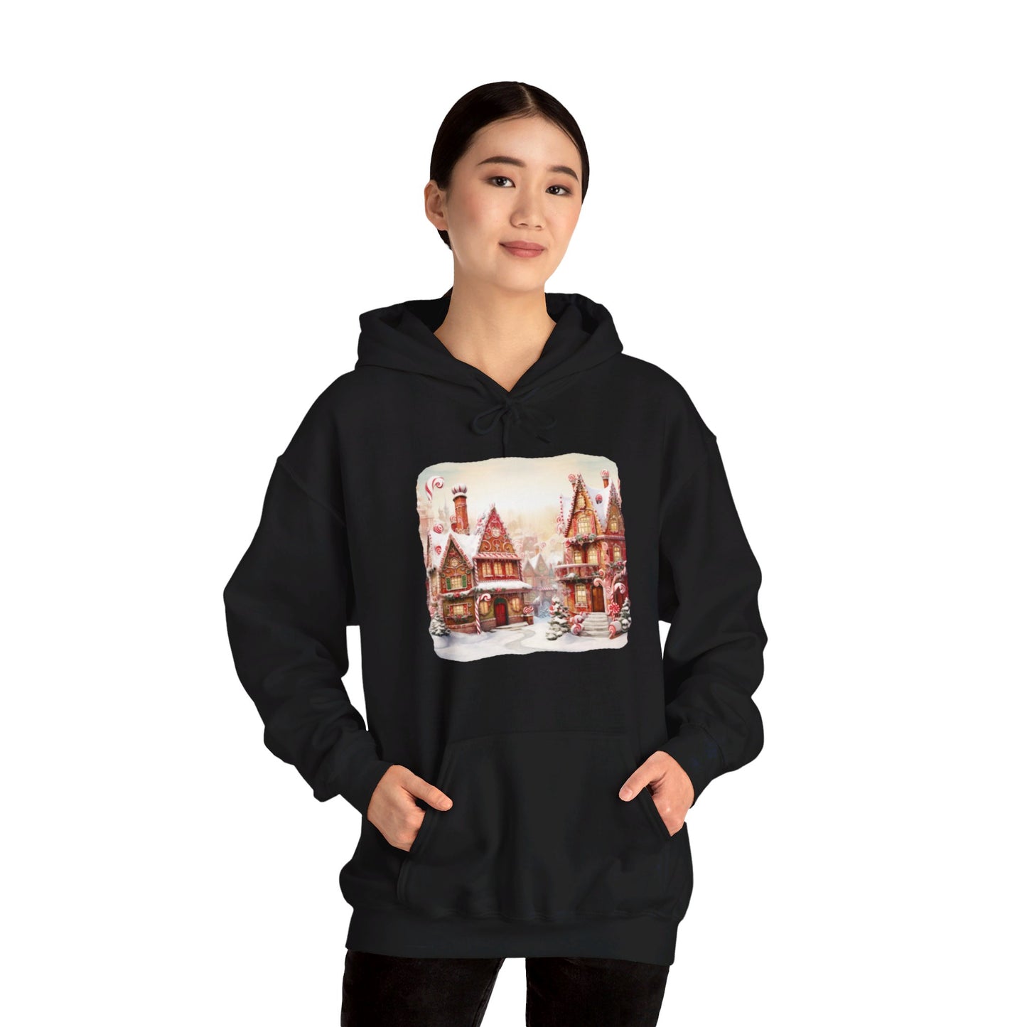 Snowy Christmas Village 11 - Hooded Sweatshirt