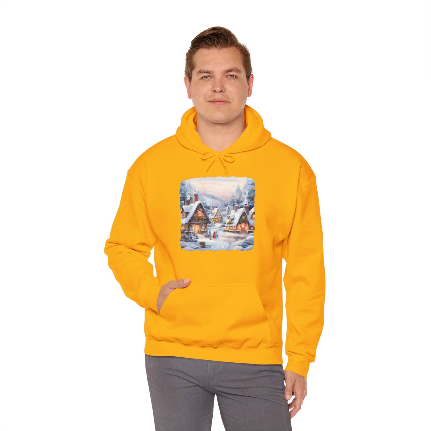 Snowy Christmas Village 6 - Hooded Sweatshirt