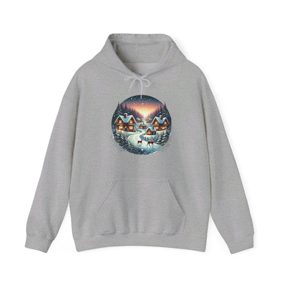 Snow Night Christmas Village - Hooded Sweatshirt