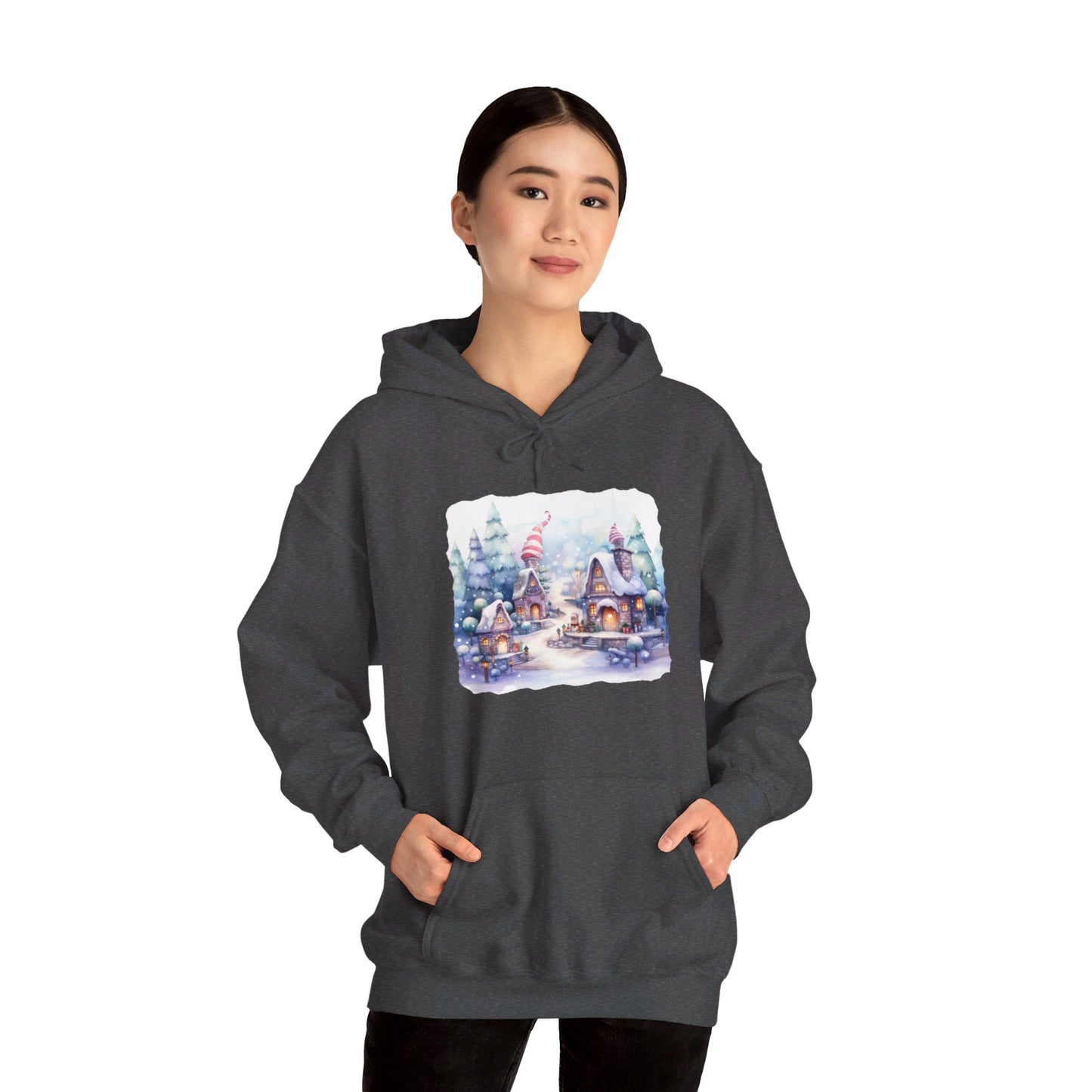 Snowy Christmas Village 4 - Hooded Sweatshirt