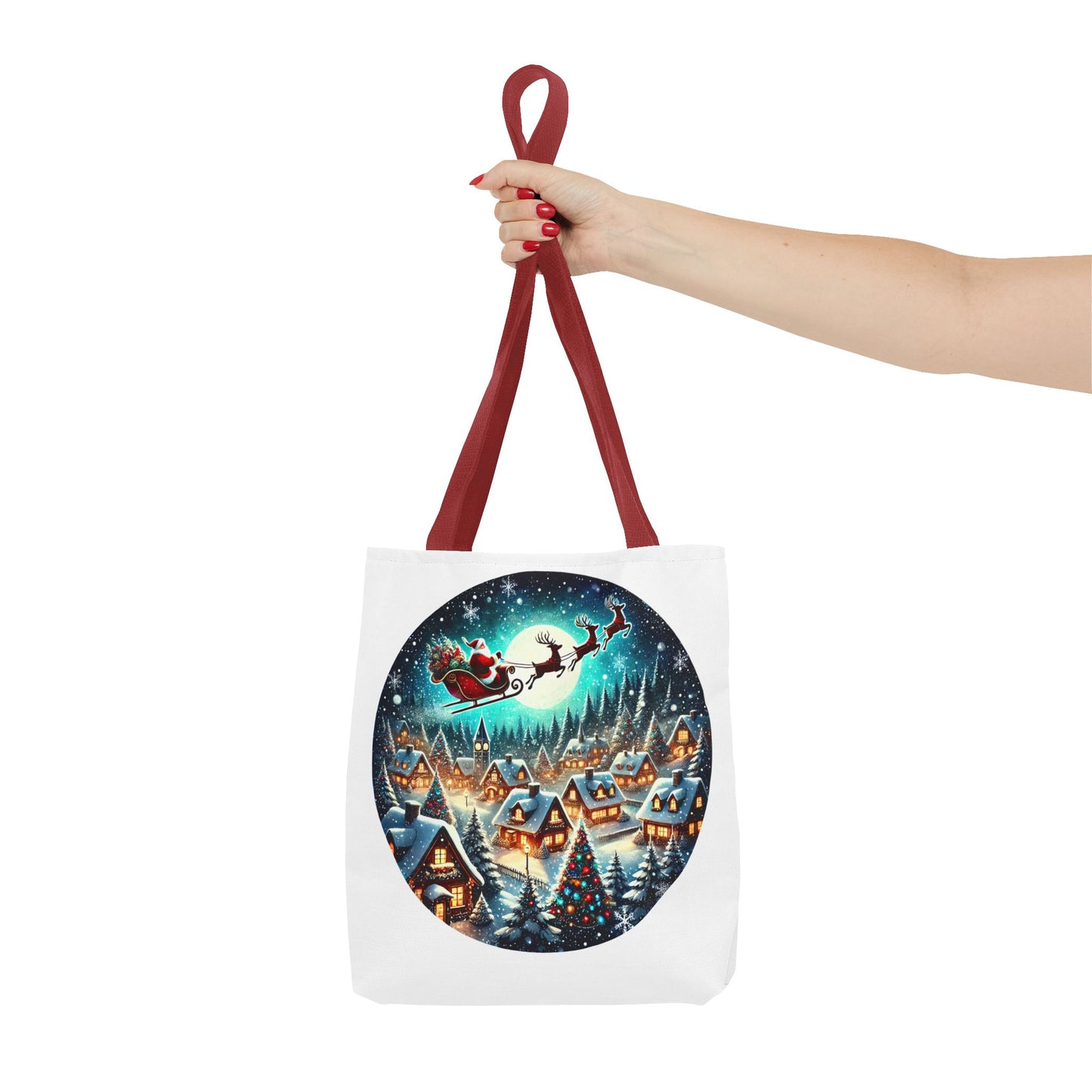 Santa and Reindeer - Tote Bag