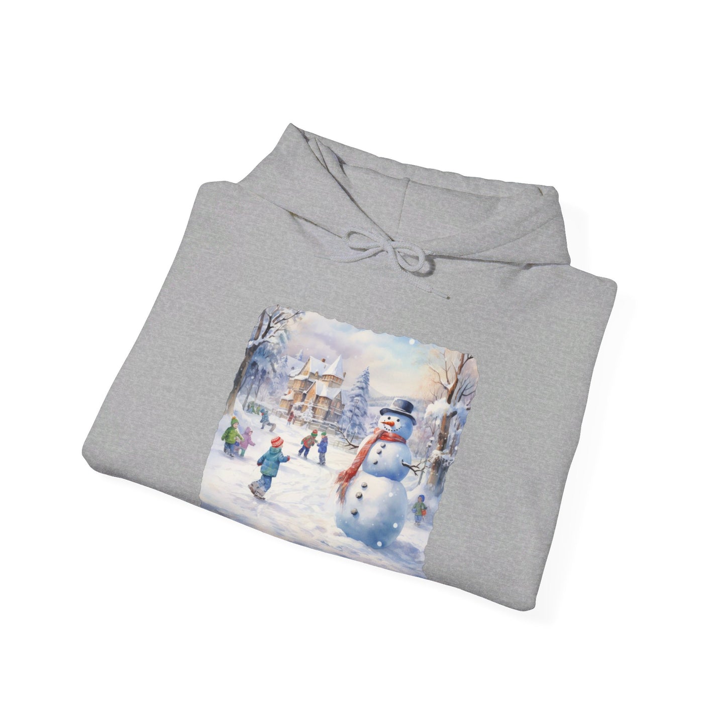 Snowman In Village 2 - Hooded Sweatshirt