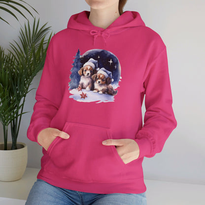 Snowy Christmas Dogs - Hooded Sweatshirt