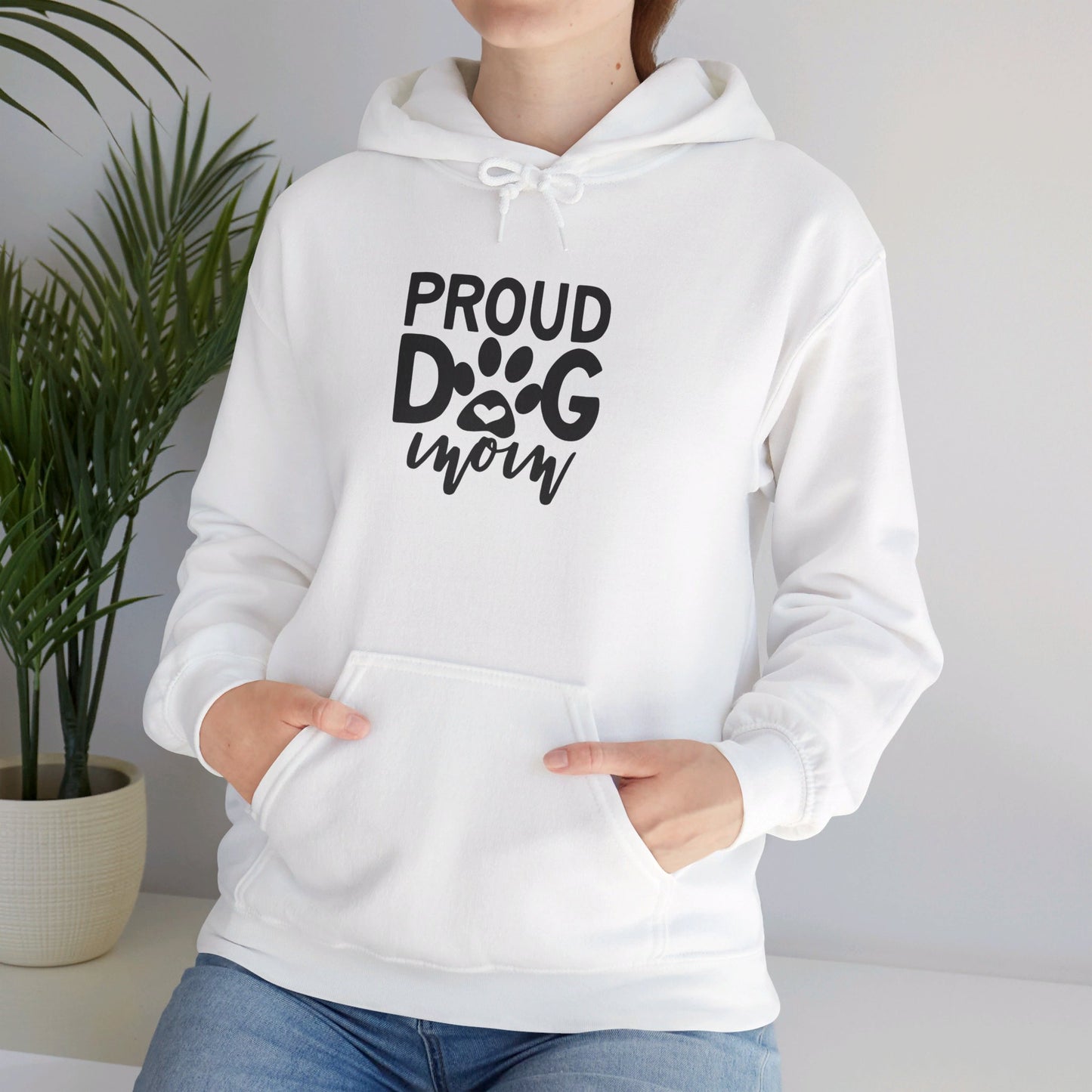 Proud Dog Mom, Pawsome Love Forever - Hooded Sweatshirt