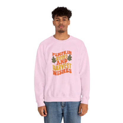 Pumpkin Kisses And Harvest Wishes - Crewneck Sweatshirt