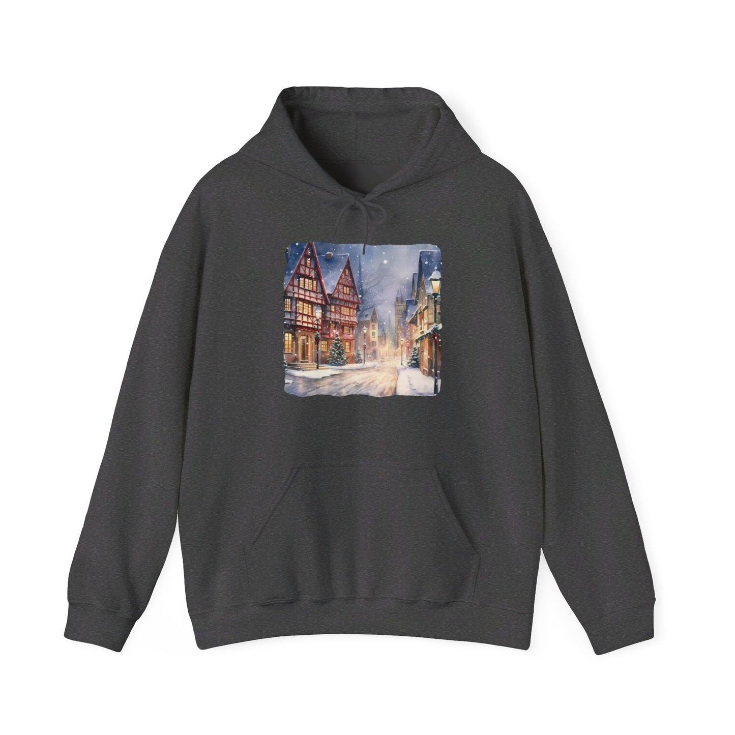 Snowy Christmas Village 13 - Hooded Sweatshirt