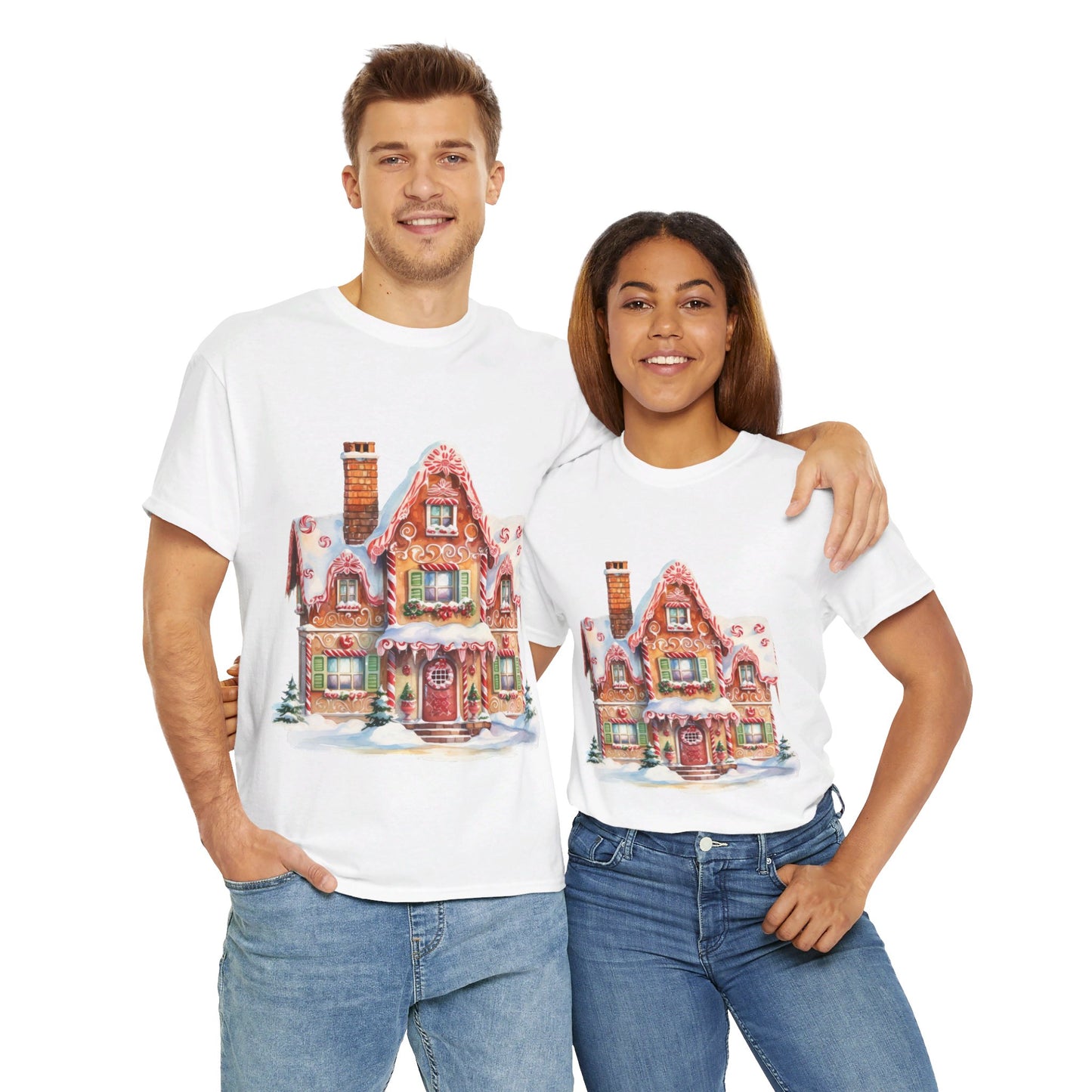 Christmas Snowy Village-14-T-Shirt