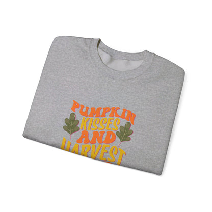 Pumpkin Kisses And Harvest Wishes - Crewneck Sweatshirt