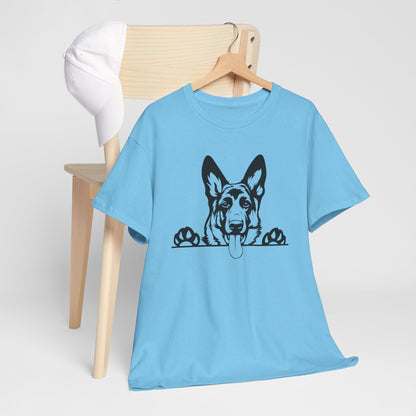 German Shepherd, Peeking with Charm - T-Shirt