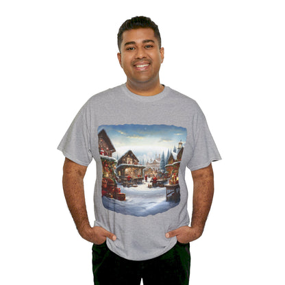 Snowy Christmas Village North Pole-T-Shirt