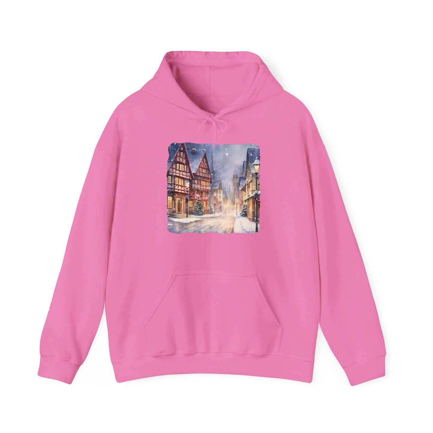 Snowy Christmas Village 13 - Hooded Sweatshirt