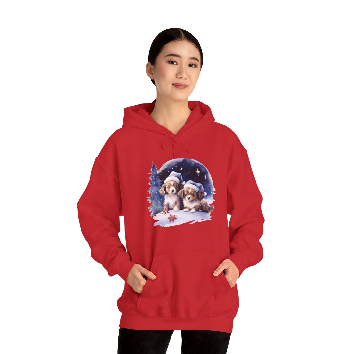 Snowy Christmas Dogs - Hooded Sweatshirt