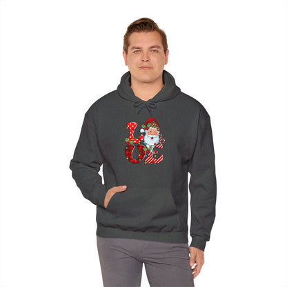 Festive Santa LOVE - Hooded Sweatshirt