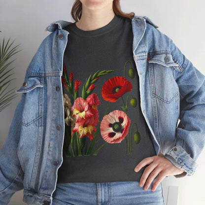 August Flowers - Birth Month - T-Shirt