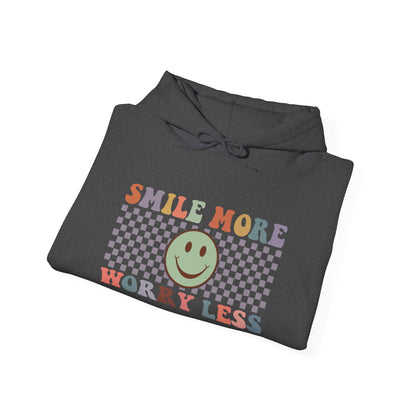 Smile More Worry Less - Hooded Sweatshirt