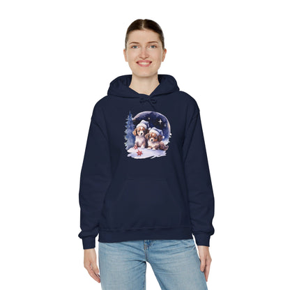 Snowy Christmas Dogs - Hooded Sweatshirt