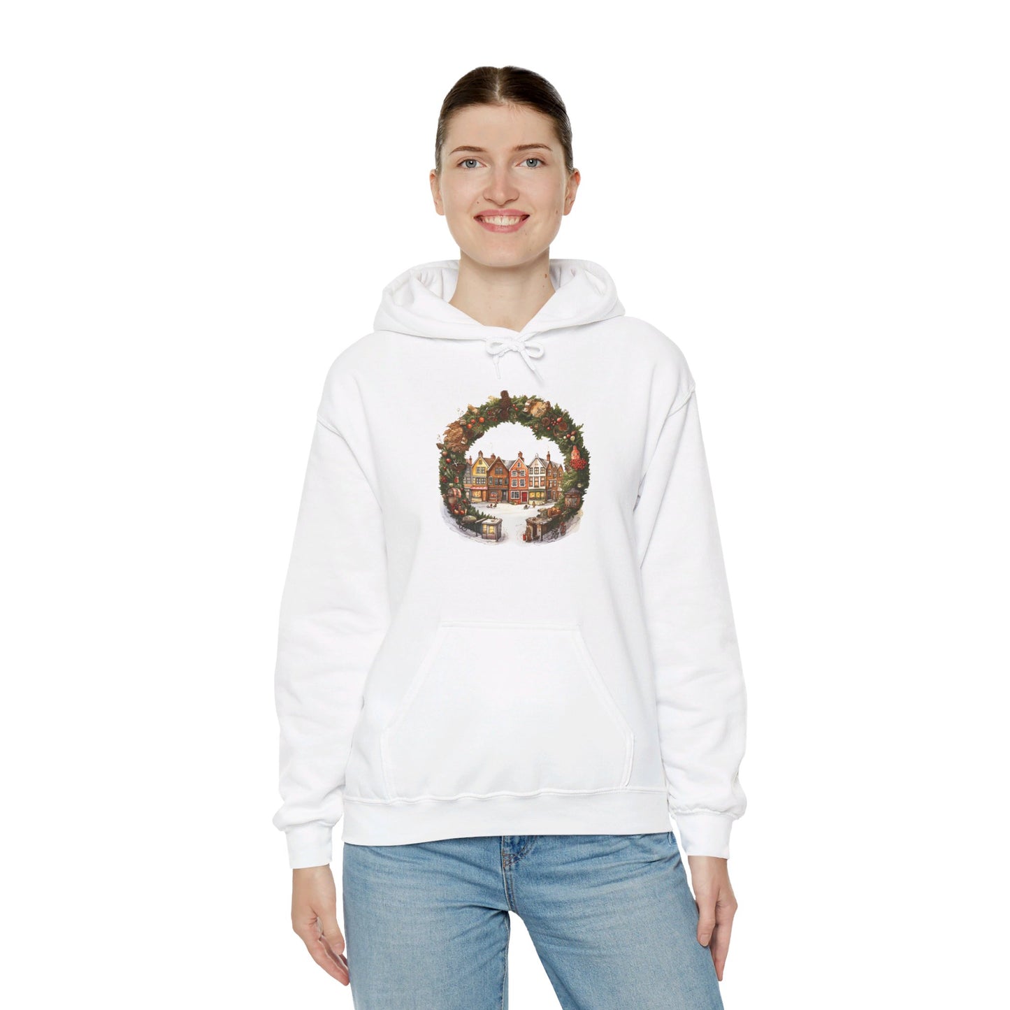 Peaceful Village Christmas - Hooded Sweatshirt