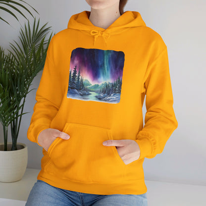 Northern Lights Watercolor - Hooded Sweatshirt