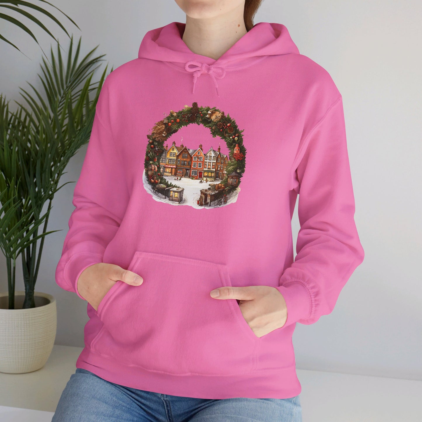 Peaceful Village Christmas - Hooded Sweatshirt