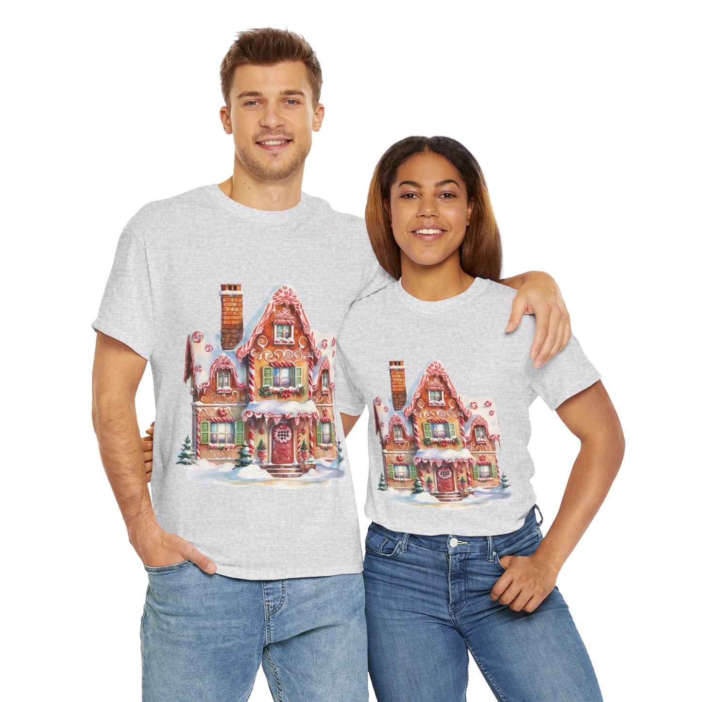 Christmas Snowy Village-14-T-Shirt